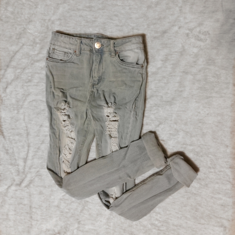 Ripped Whitewashed Skinnies